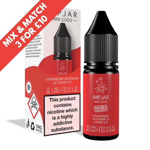 IMP JAR | Strawberry Raspberry & Cherry Ice | 10ml Nic Salt