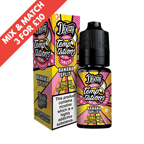 DOOZY VAPE | Genuine | Nic Salts | 10ml Temptations | All Flavours | 10mg 20mg | Selling Fast | UK