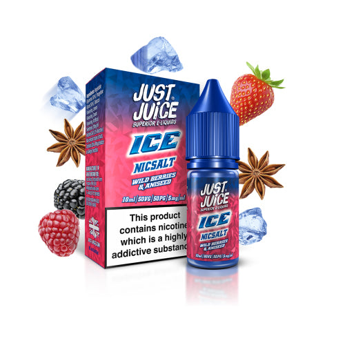 JUST JUICE | Genuine | Nic Salts | 10ml Ice | All Flavours | 5mg 11mg 20mg | Selling Fast | UK