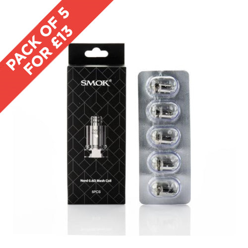 SMOK | Coils | Genuine | Nord Mesh Coils | 0.60 ohm | UK