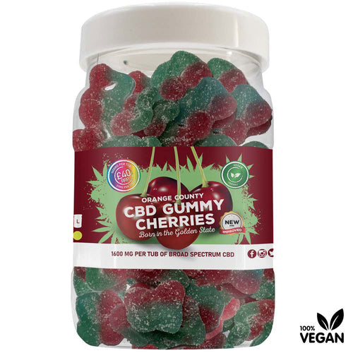 ORANGE COUNTY CBD | Genuine | Gummy Cherries - Large | 1600mg 3200mg 4800mg | UK