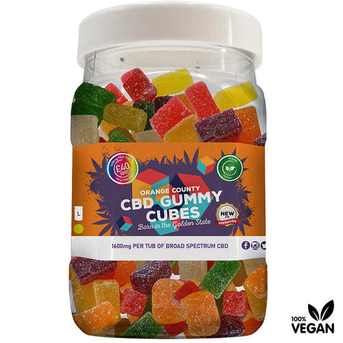 ORANGE COUNTY CBD | Genuine | Gummy Cubes - Large | 1600mg 3200mg 4800mg | UK
