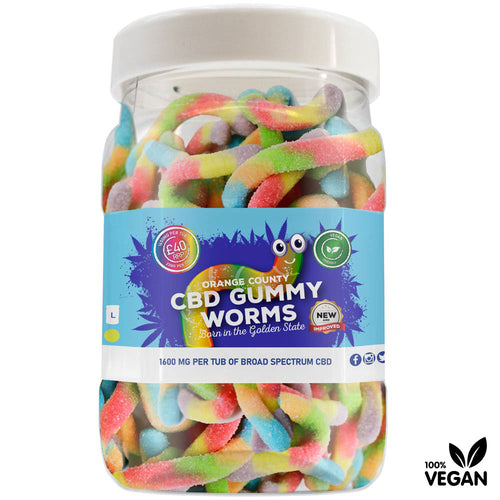 ORANGE COUNTY CBD | Genuine | Gummy Worms - Large | 1600mg 3200mg 4800mg | UK